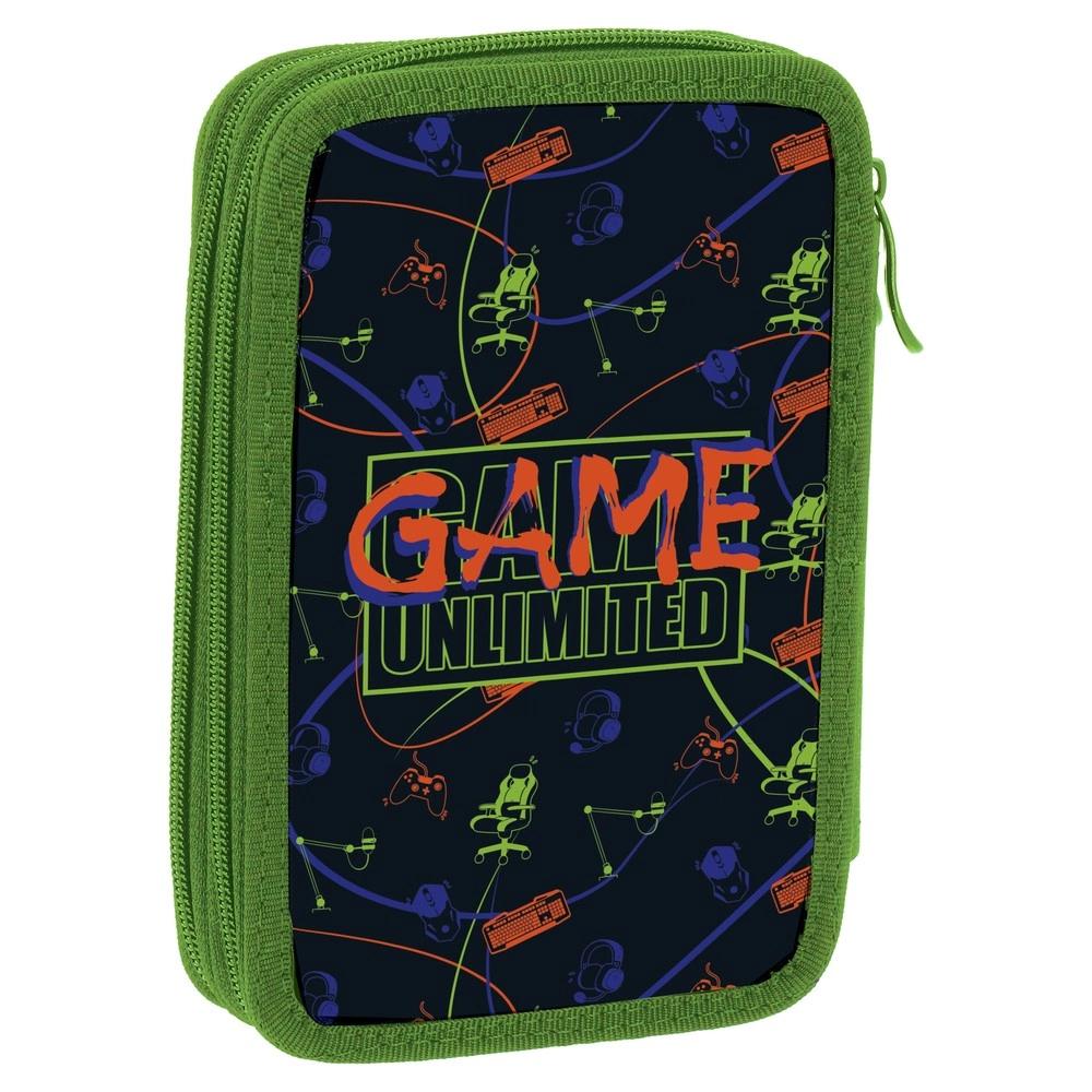 Sazio Double Decker, целосна футрола за молив, 2 патенти, неограничено играње, зелено