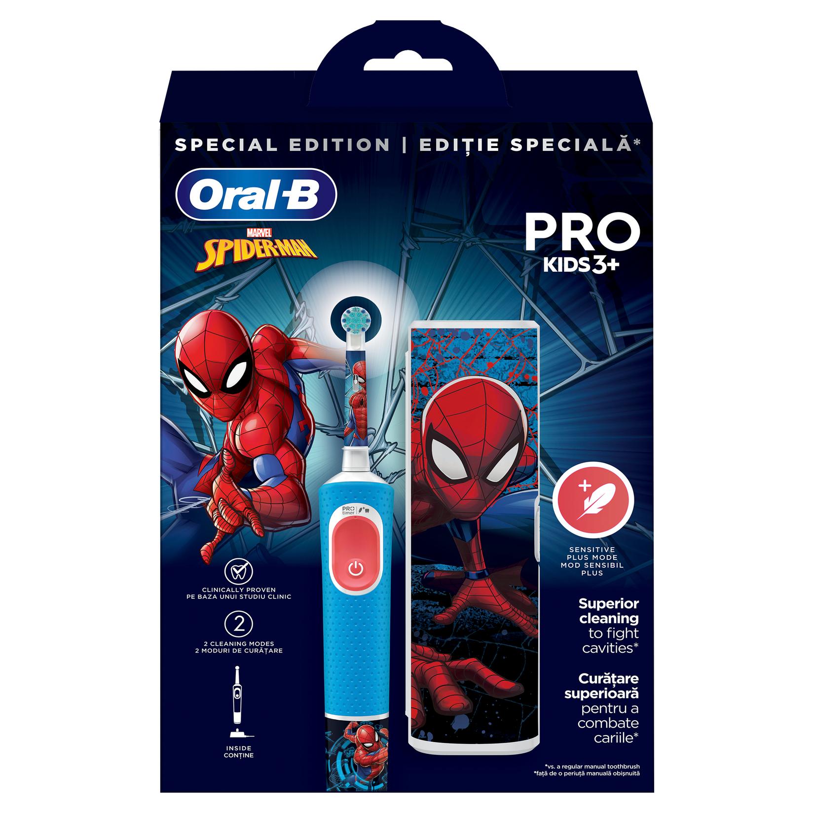 ORAL B Kids Spiderman Детска четка за заби + футрола