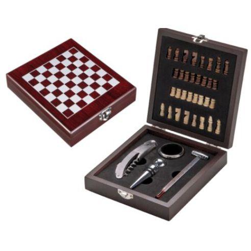 MACMA Вински Сет 4/1, Со Шаховски фигури, 8403701, 15*17.5*4.7цм, Бордо