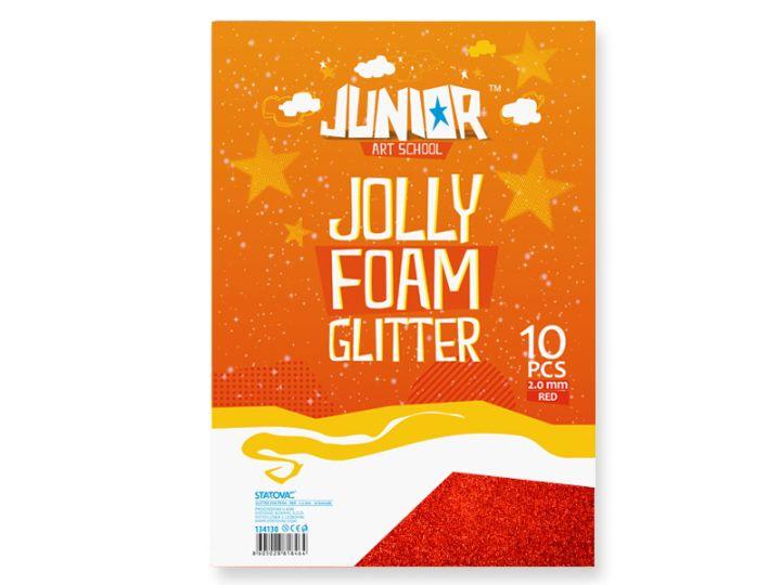 STATOVAC Ева Пена, Со светки, А4, 1/1, Jolly Glitter Foam, 134130, Црвена