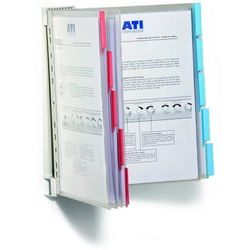 DURABLE Држач, Дисплеј, Комплет со 10 папки ѕиден, 569100
