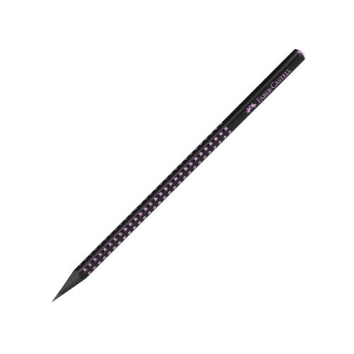 Faber Castell Молив, Графитен, HB, Со циркони, Grip Sparkle ,118258,Црно/розева