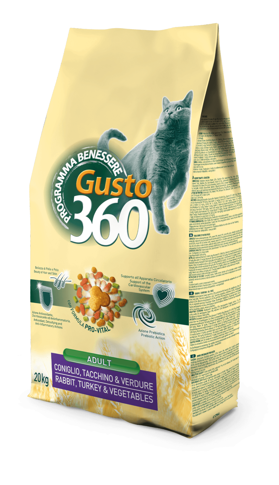 GUSTO Suva hrana za mačke sa povrćem i mesom od zeca i ćuretine