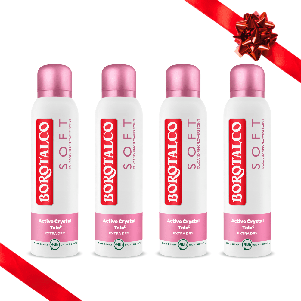 BOROTALCO Део спреј за жени Soft 150мл сет од 4 парчиња