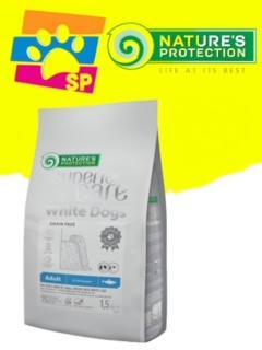 NATURE'S PROTECTION Храна за кучиња WHITE DOGS GRAIN FREE HERRING ADULT SMALL, 1.5кг.
