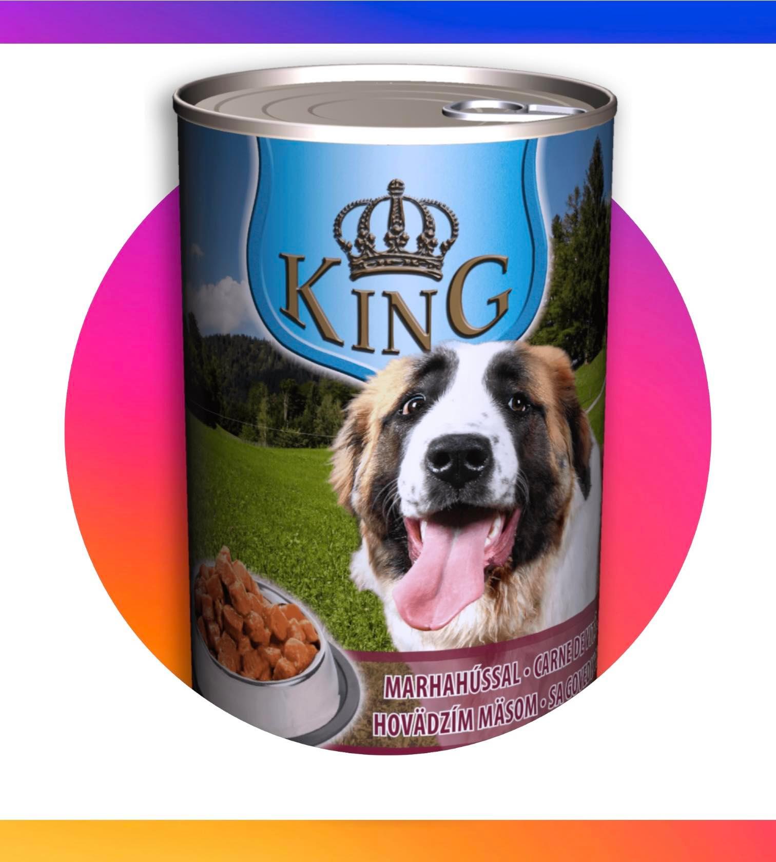 КING Говедска влажна храна за кучиња 1240г