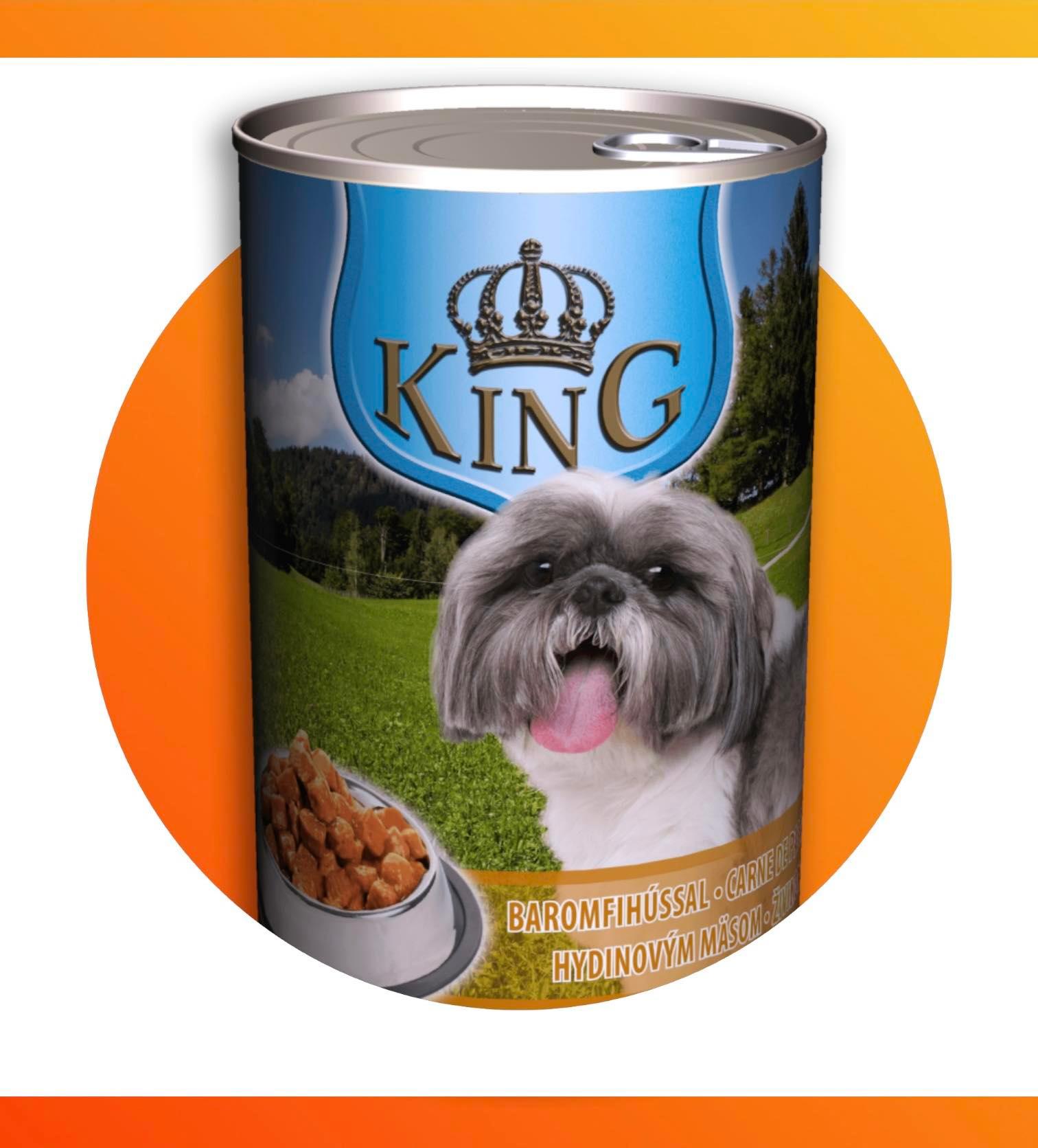 KING Пилешка влажна храна за кучиња 1240г