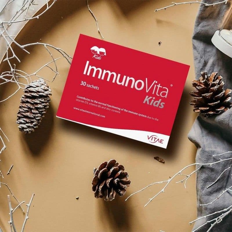 Vitae Health Inovation Immunovita Kids Кесички за Деца Со Бета-Глукан,Витамин Б6,Д3 И Цинк, 30 Ќесички