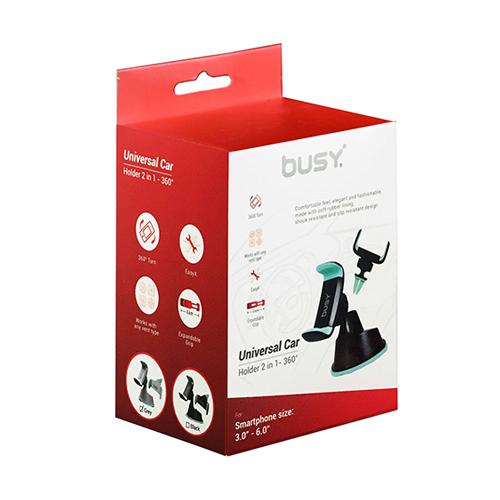 BUSY Држач за телефон 2во1 црно-тиркизно