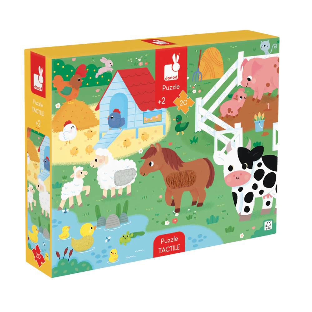 Janod Сложувалка Со Текстури Фарма 20 Парчиња