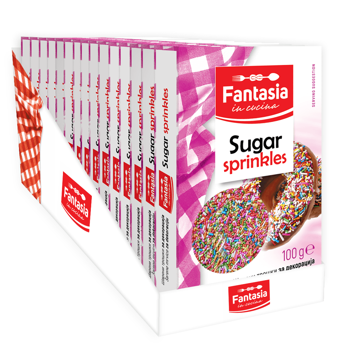 Fantasia Шарени трошки за декорација 100g, 1x15, Дисплеј