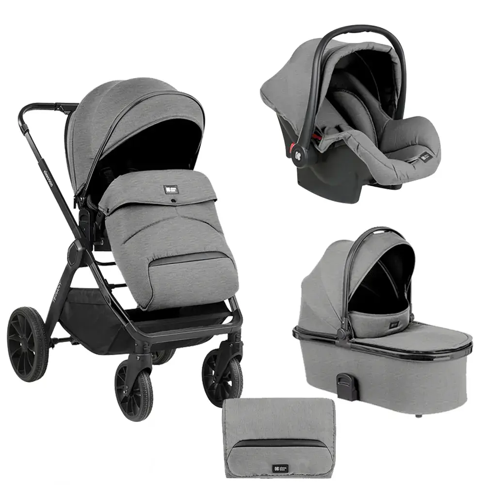 KIKKA BOO Количка 3 во 1 Tiffany Светло Сива