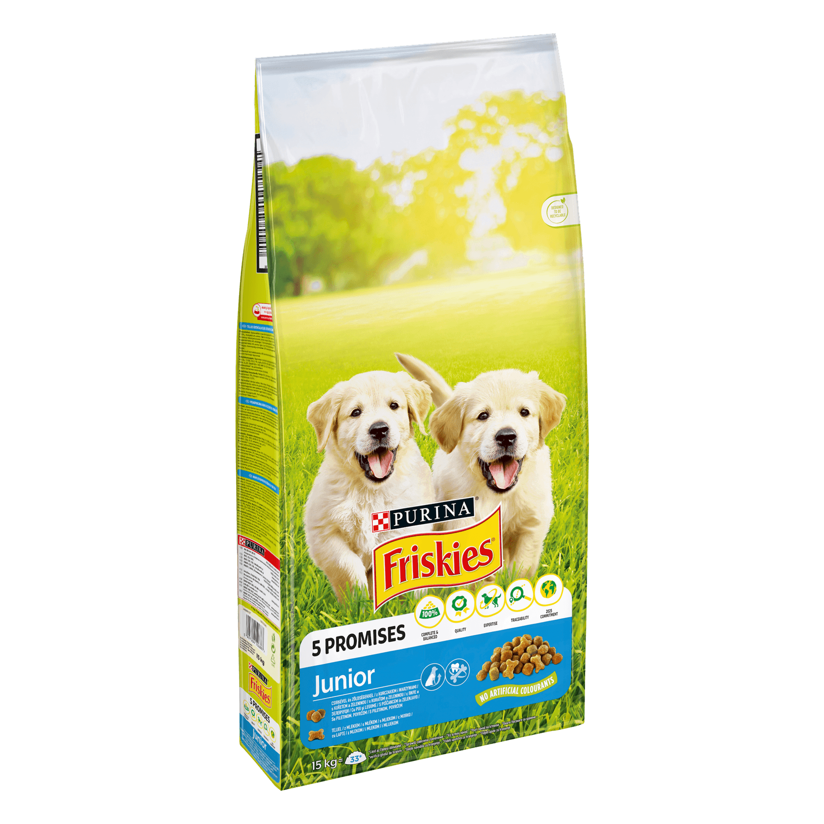 ПУРИНА ФРИСКИ Сува храна за кученца со пилешко и зеленчук 15 кг