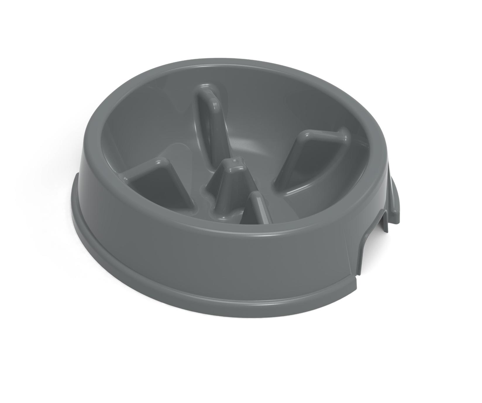 PetMax Bowl Slow, 1l, сив