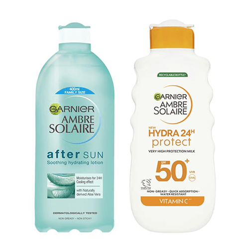 Garnier Сет Ambre Solaire Млеко за заштита од сонце SPF50. 175мл + Лосион за после сончање 400мл