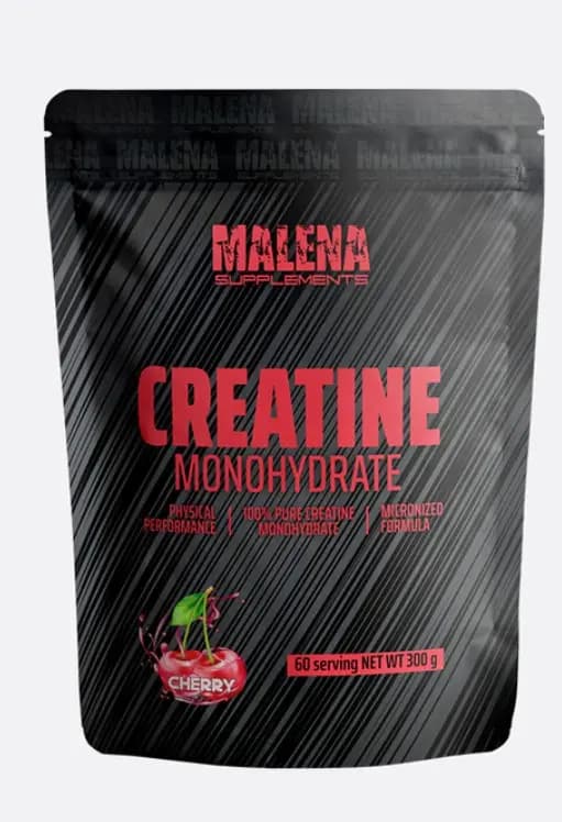 MALENA SUPPLEMENTS 100% Чист Креатин Монохидрат Вишна 300gr