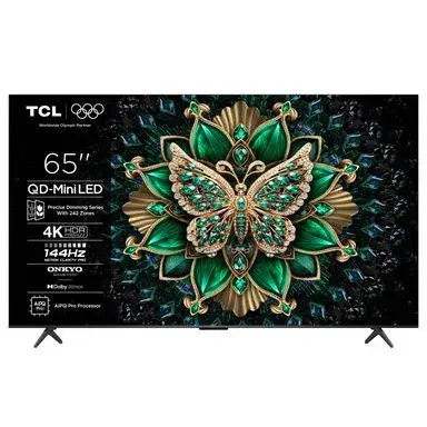 TCL Смарт QD-MiniLED Телевизор 65C6K 4K UHD 65", Црн