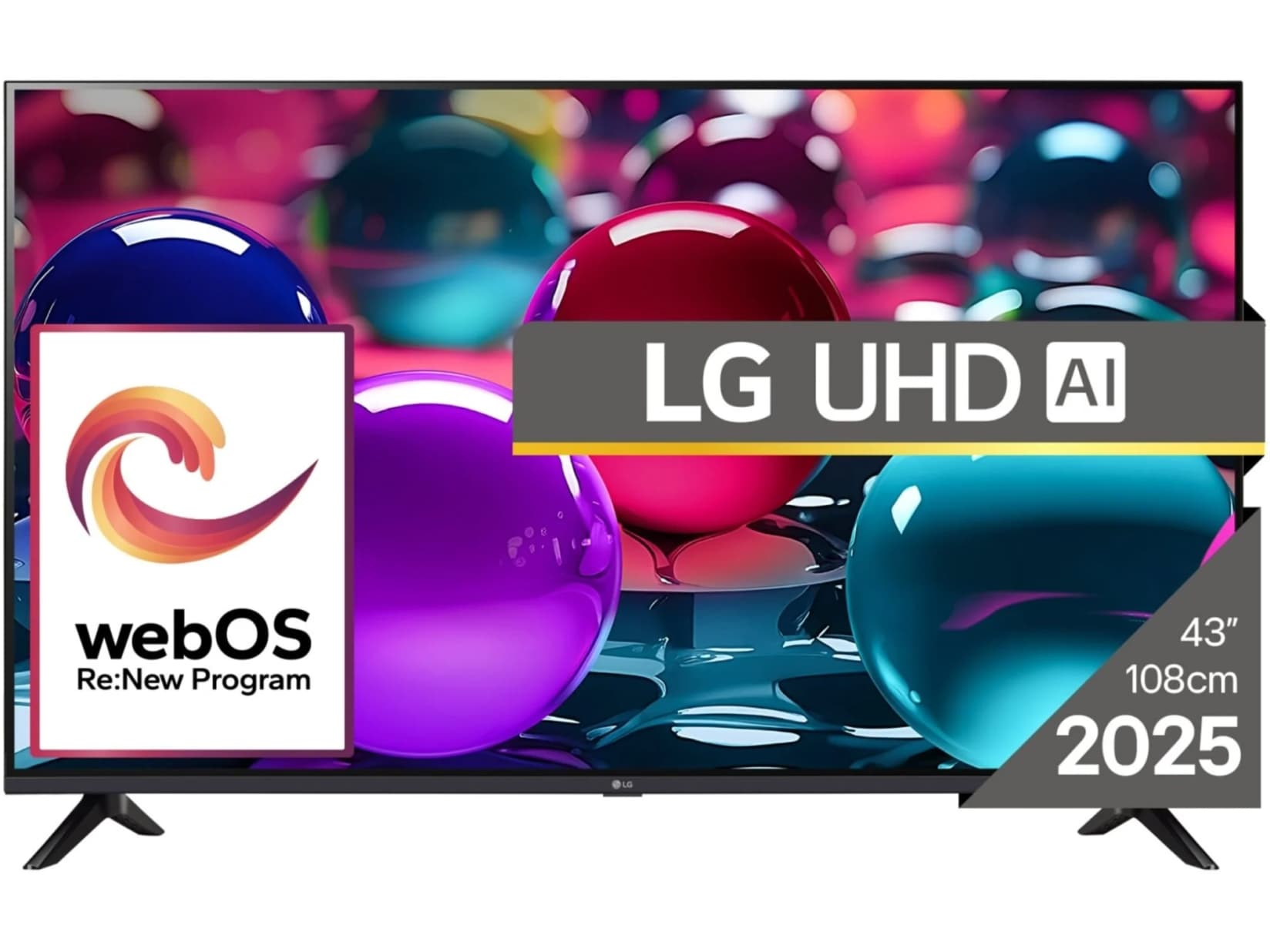 LG телевизор 43UA73003LA, 43", 4K HDR, паметен телевизор, 2025